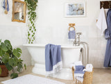 ORGANIC GUEST TOWEL-LAKE