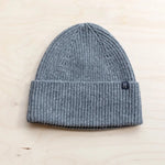 CASHMERE AND MERINO BEANIE CHARCOAL MELANGE