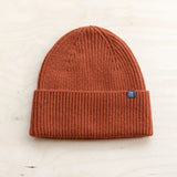 CASHMERE AND MERINO BEANIE RUST